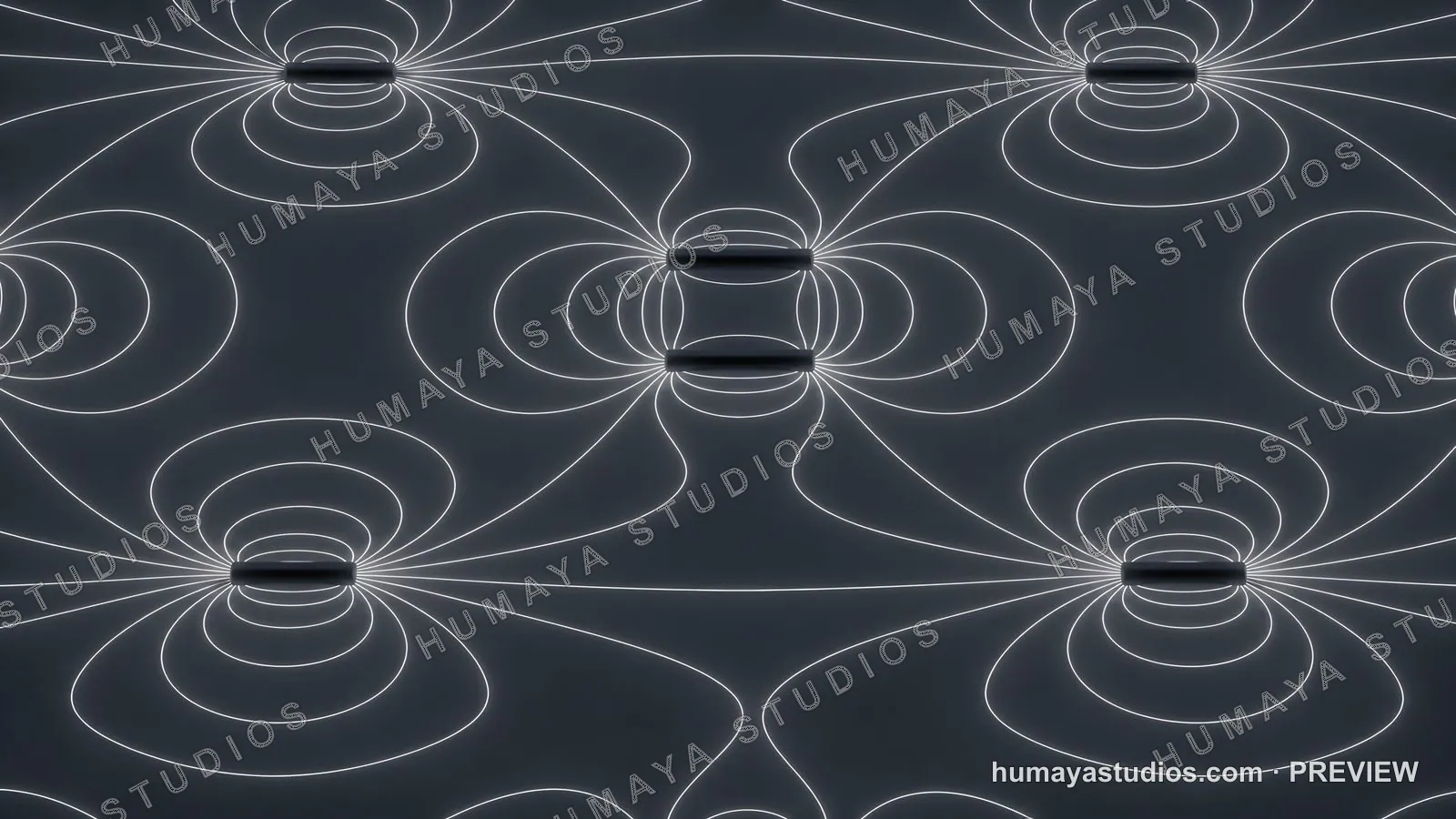Magnetic Field Lines Visualization Scientific Concept