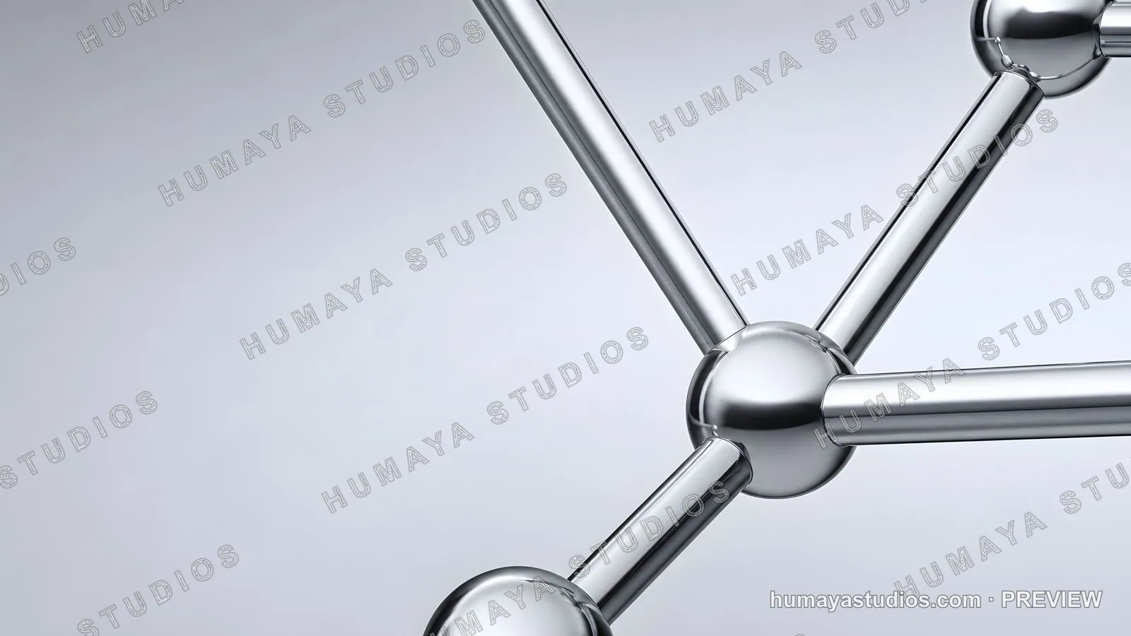 Chrome Molecular Structure Model Abstract Background