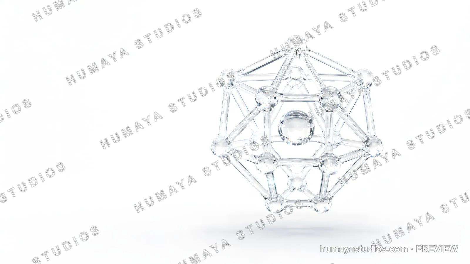 Glass Molecular Structure and Crystal Geometry with Nucleus