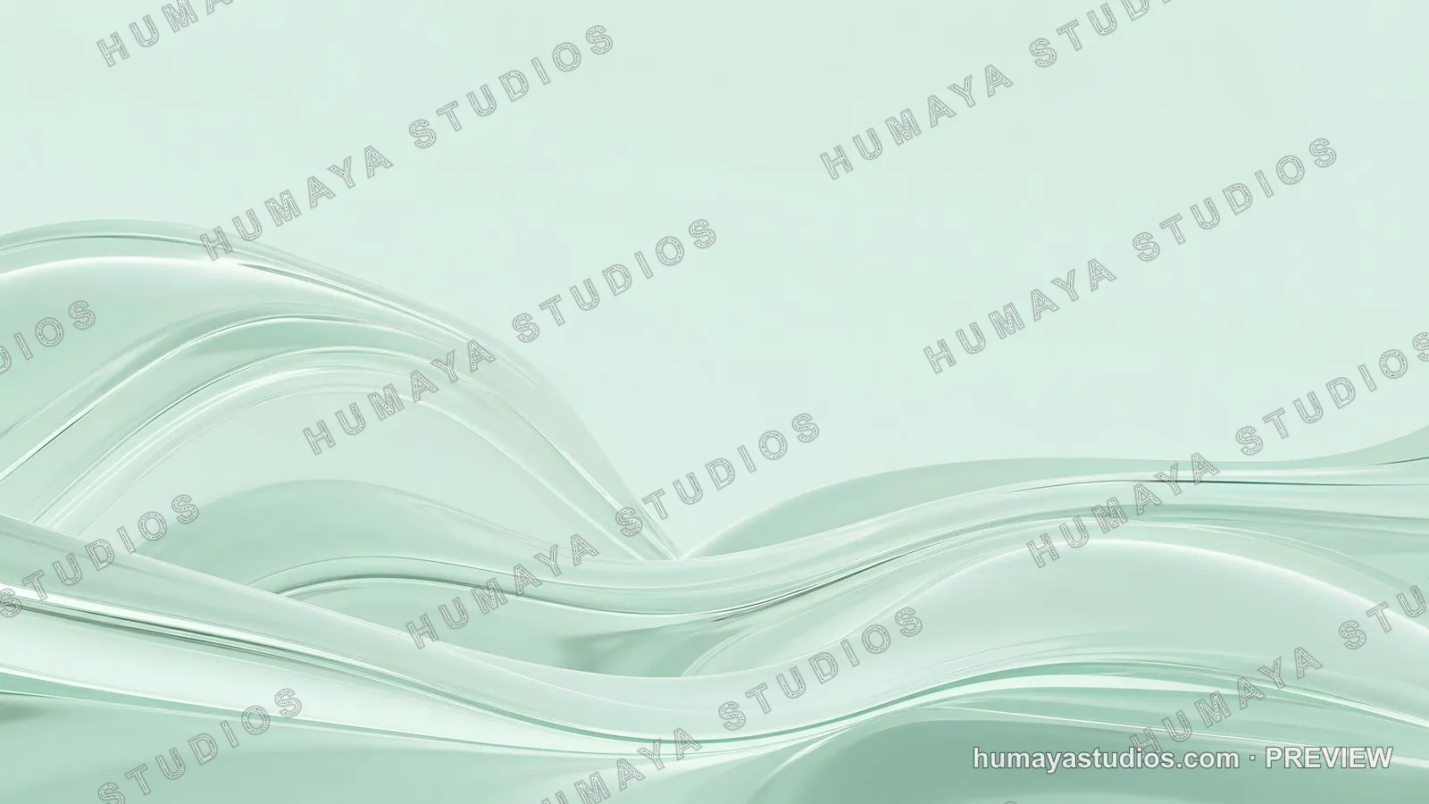 Mint green glass waves abstract background mockup