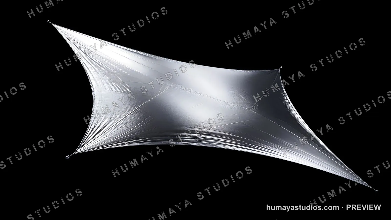 Stretched Silver Foil Membrane in Deep Space