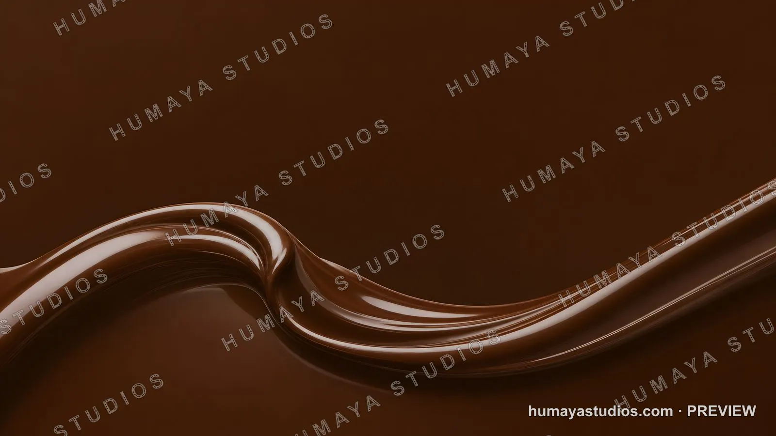 Glossy Melted Chocolate Swirl Wave Background