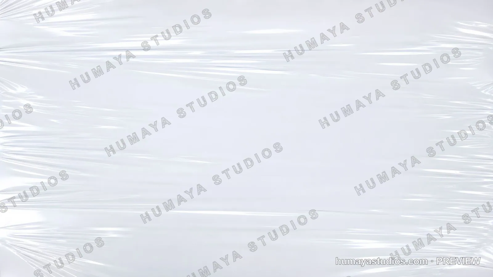 Transparent plastic stretch film texture with wrinkles and highlights