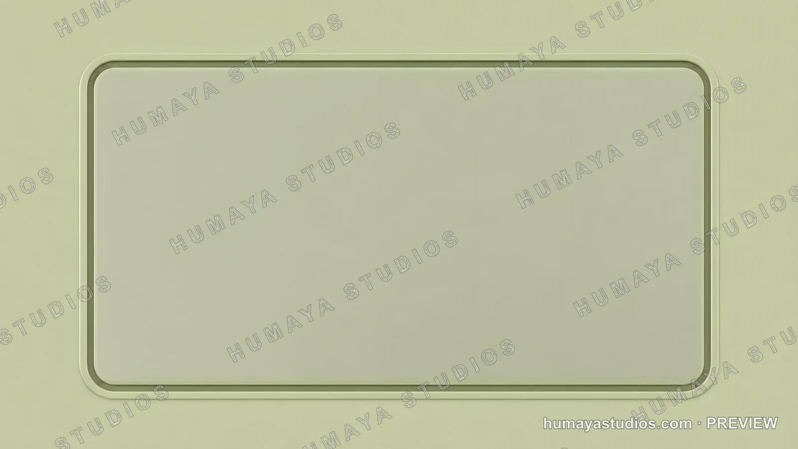 Minimalist Light Green Background with Blank Rounded Rectangle Panel