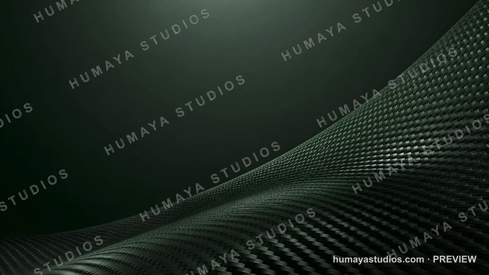 Dark Green Carbon Fiber Woven Texture Wave Background
