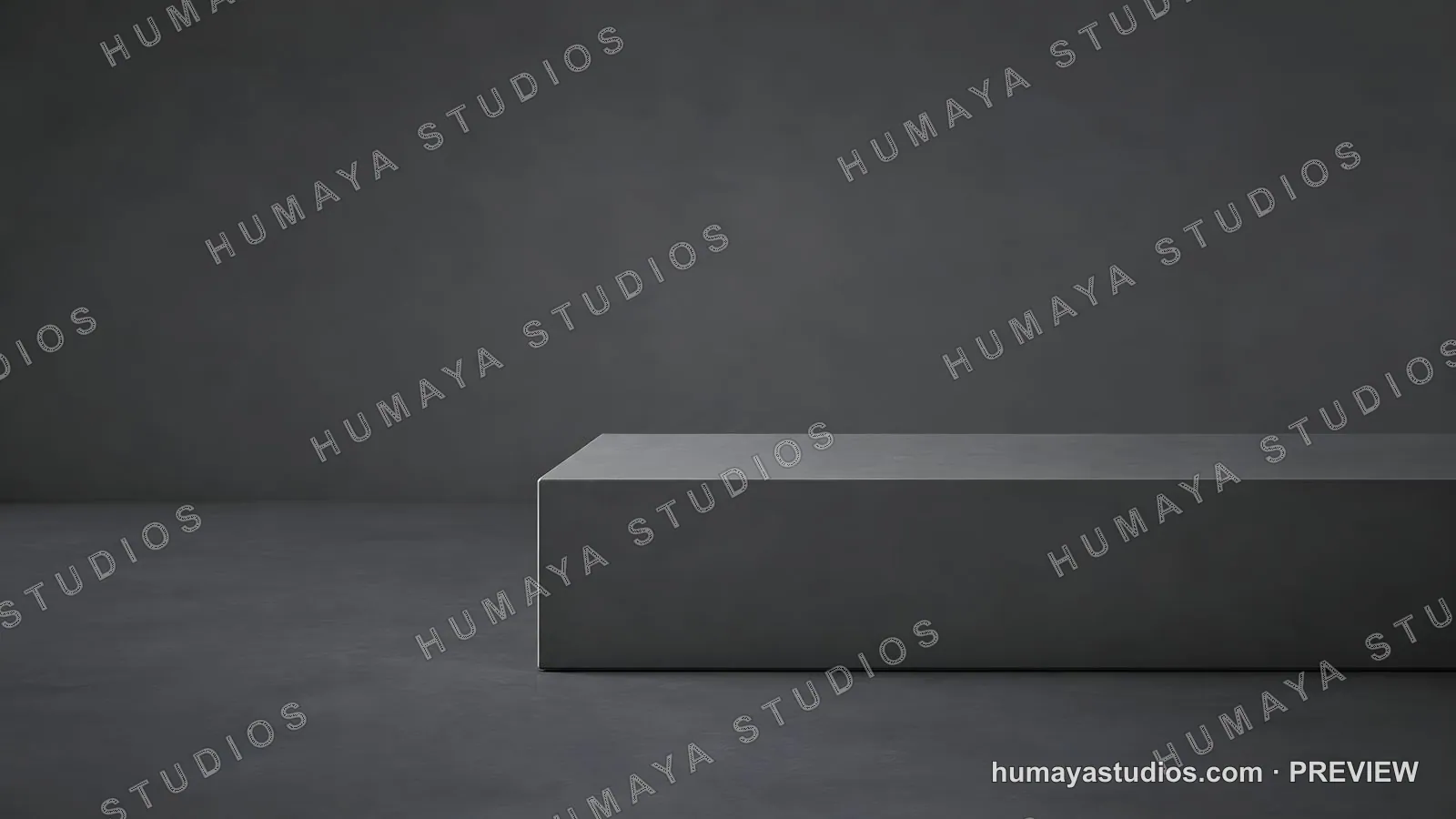 Minimalist grey concrete pedestal for product display