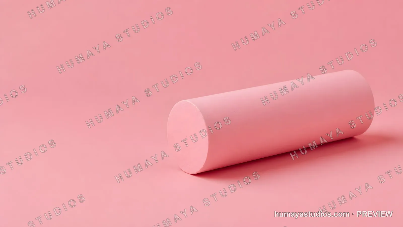Pink cylinder podium prop on pastel background for product showcase