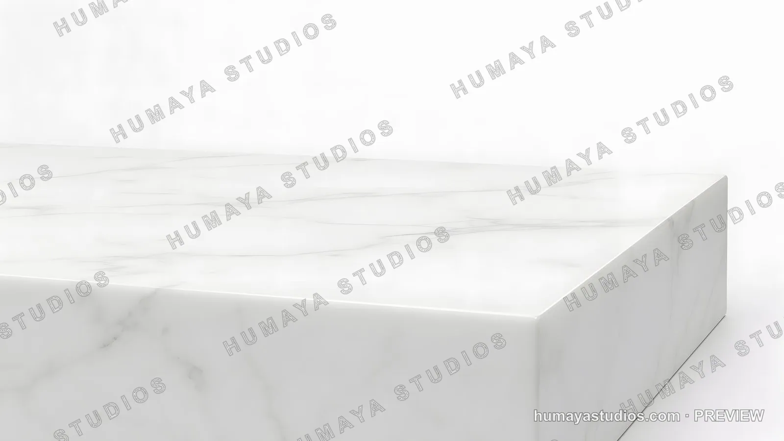 White marble pedestal stage podium block product display showcase background