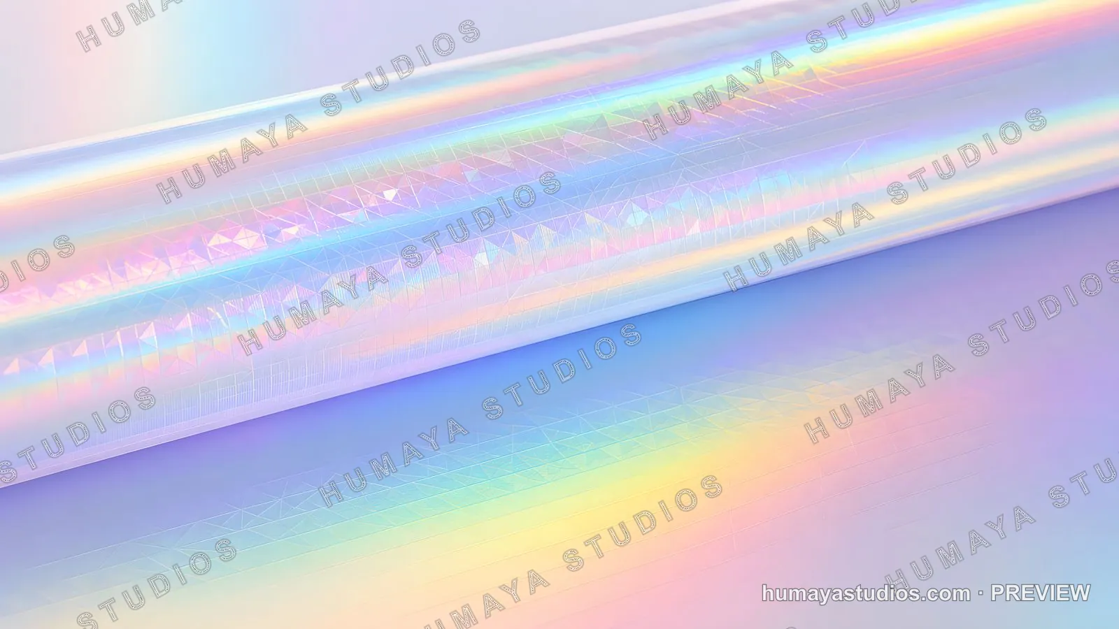 Holographic Iridescent Foil Roll with Geometric Prism Pattern