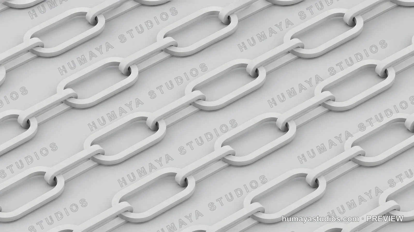 Isometric White Metal Chain Links Background Pattern