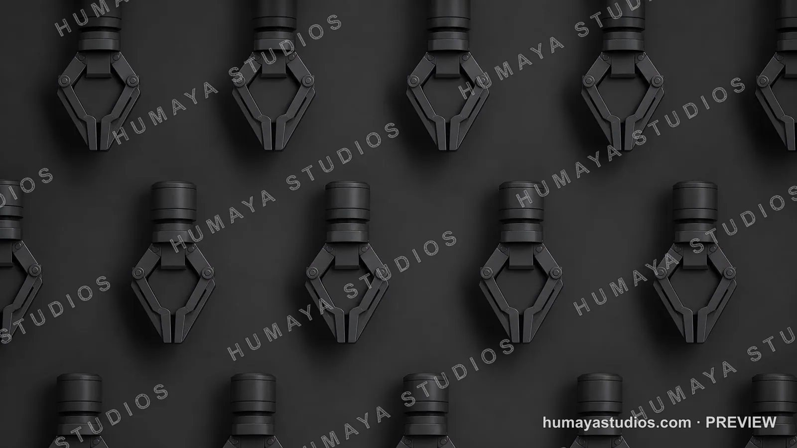 Robotic Claw Pliers Pattern Industrial Background