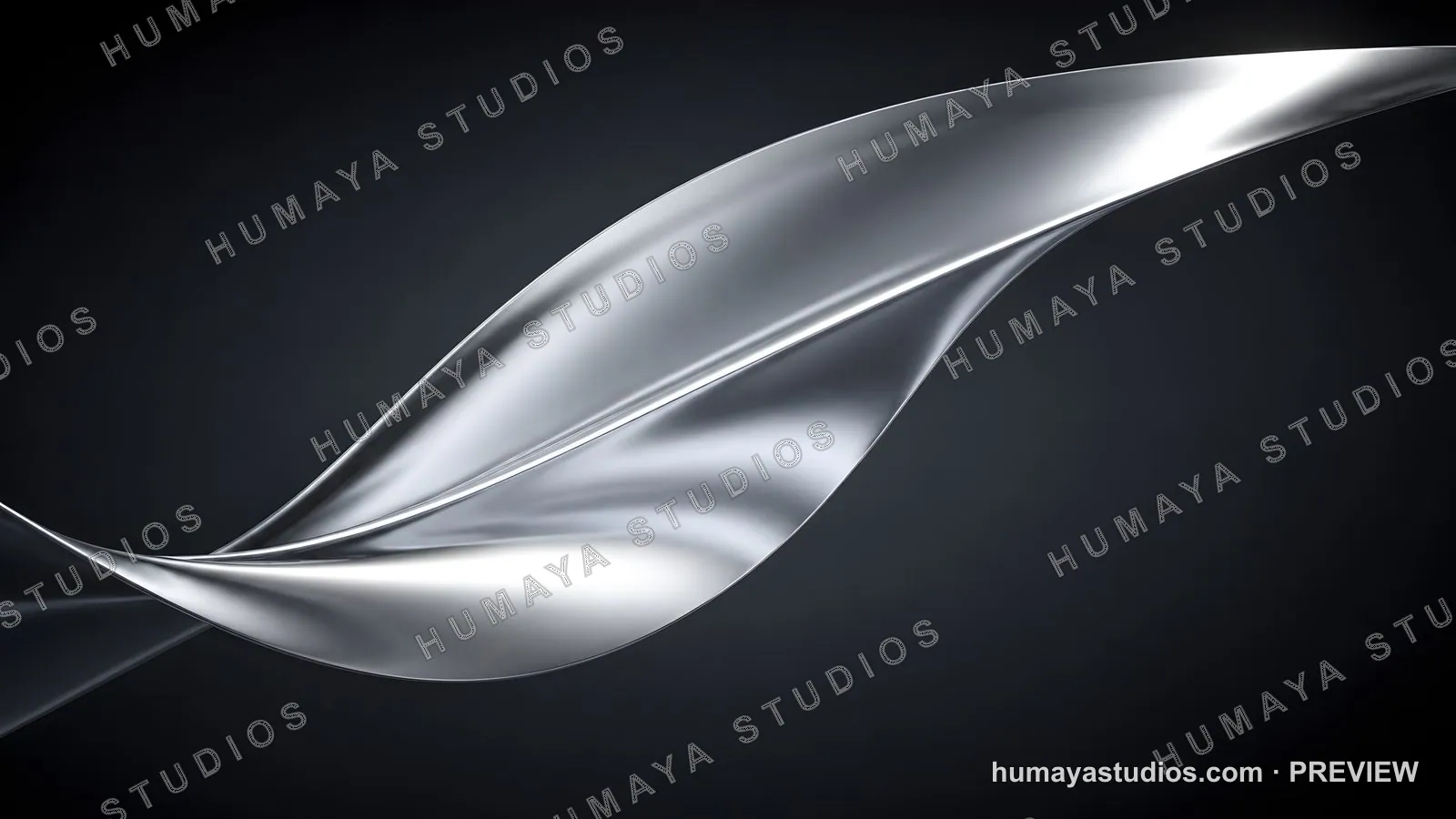 Sleek Silver Metallic Wave Abstract Background
