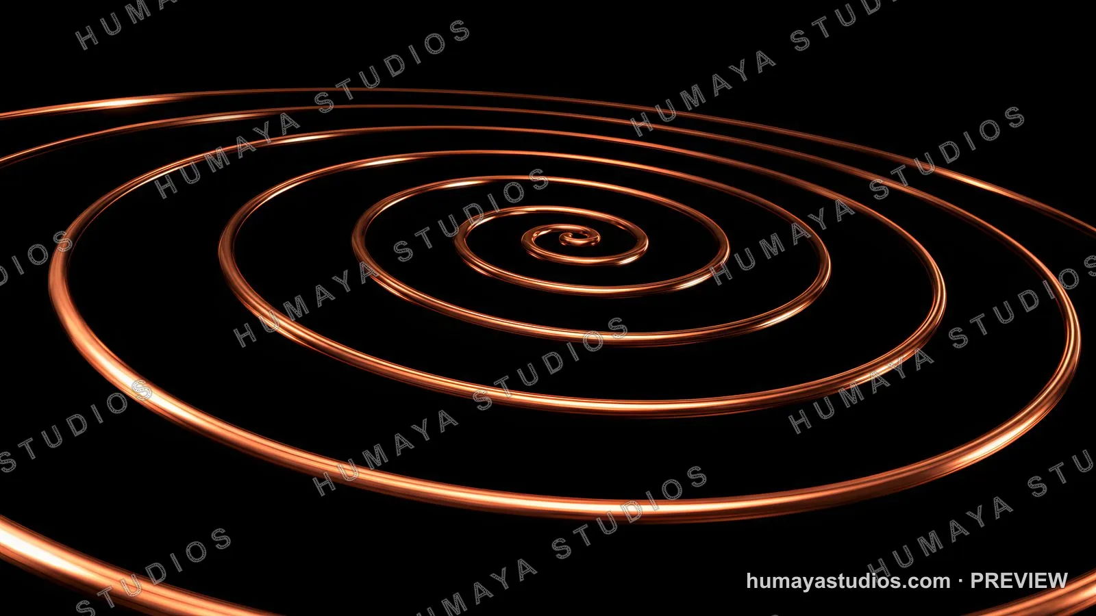 Copper Wire Spiral Abstract Background