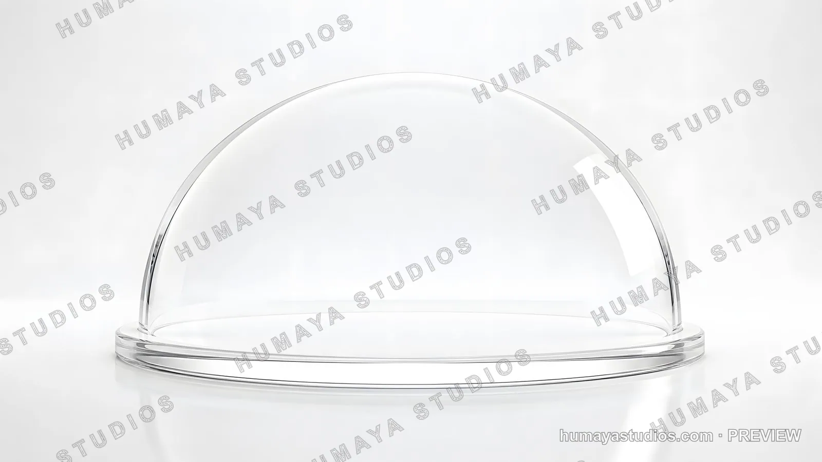 Glass Dome Display Cover on White Surface
