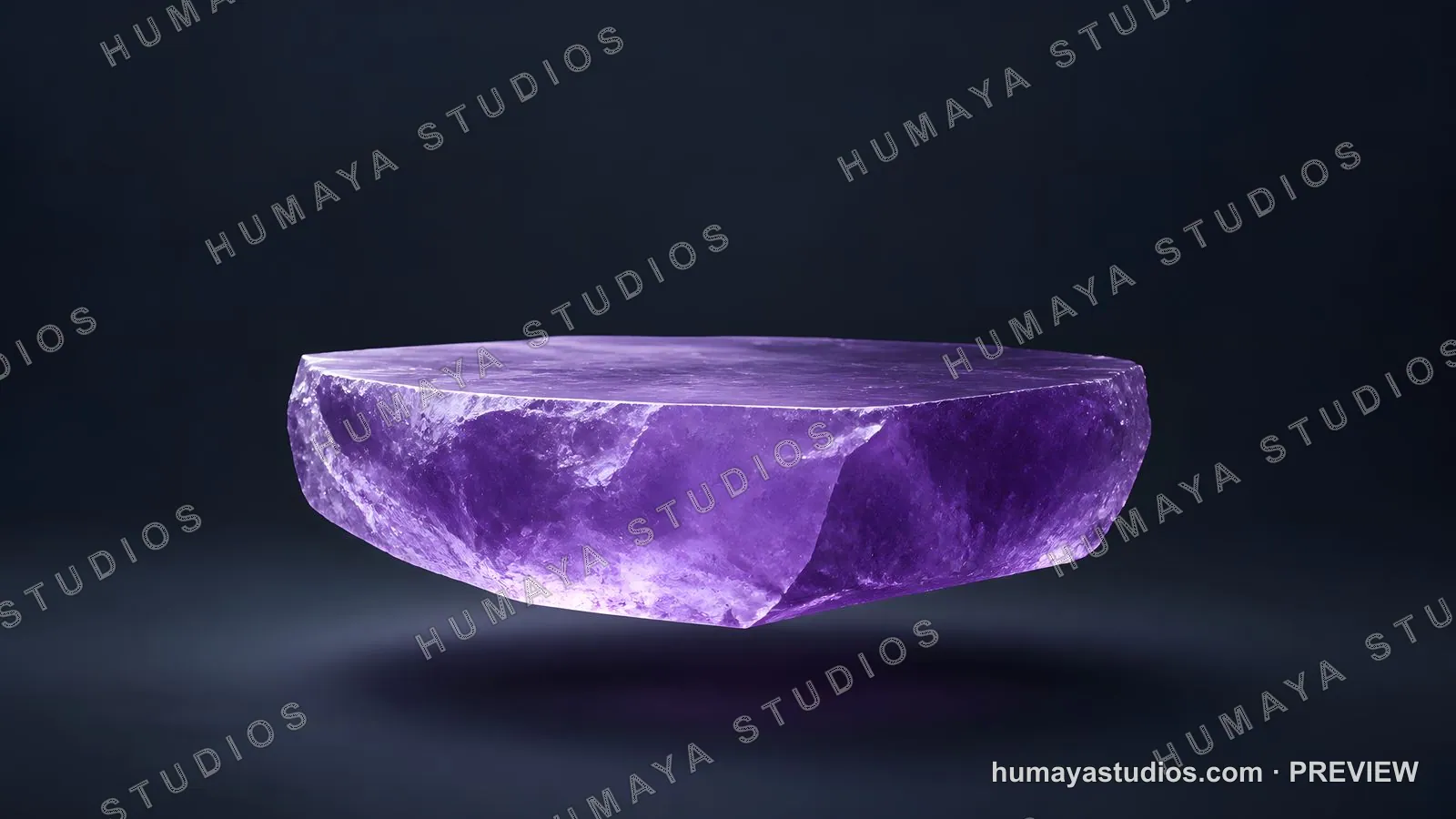 Purple Amethyst Crystal Stone Podium for Product Display