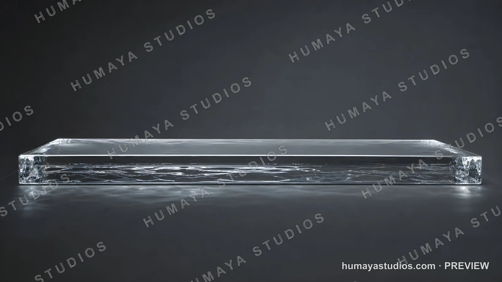 Glass podium display shelf product stage pedestal template