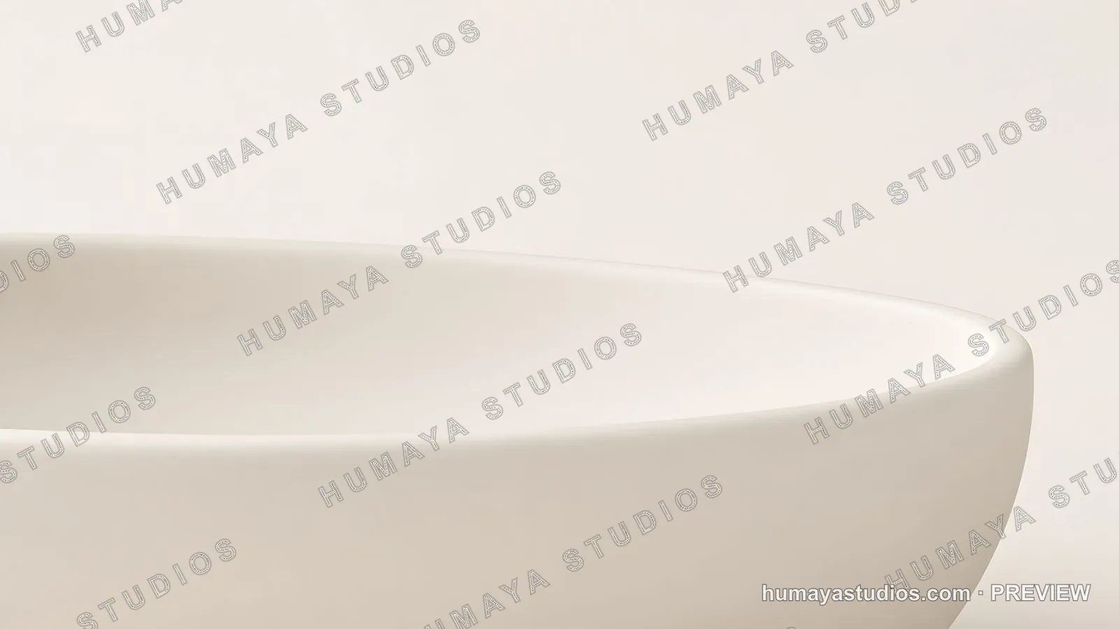Minimalist White Ceramic Basin on Neutral Background