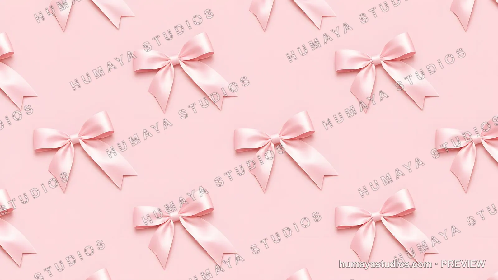 Pink Ribbon Bow Seamless Pattern on Pastel Background