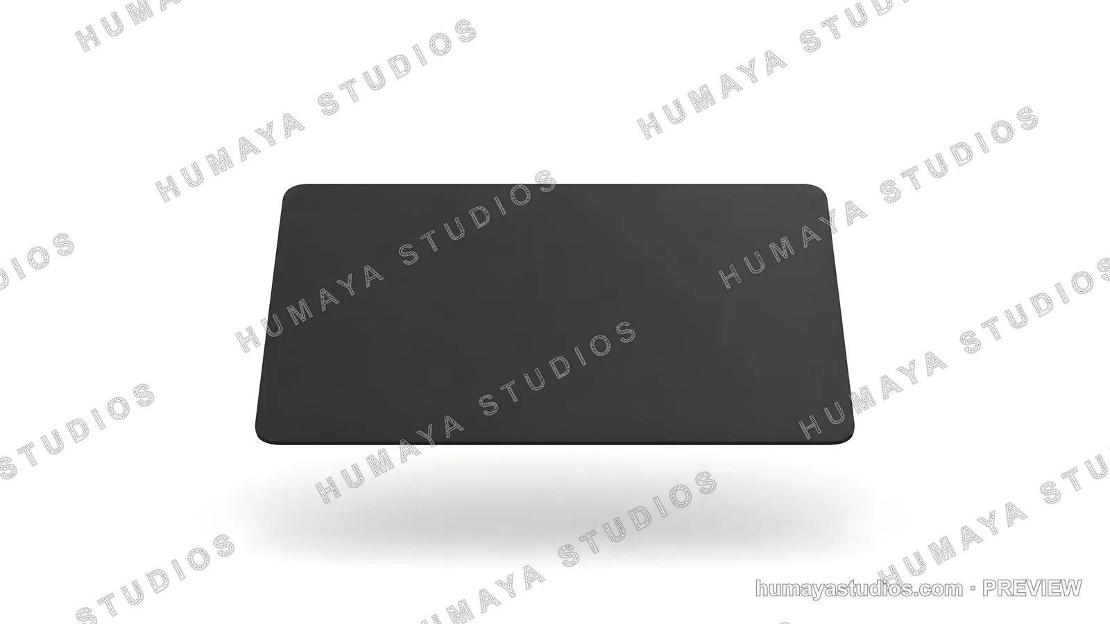 Black Credit Card Mockup Floating Isolated on White Background