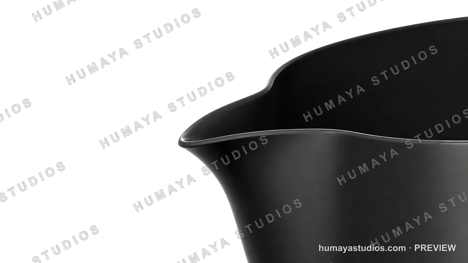 Close-up of a Modern Black Pitcher with Smooth Matte Finish