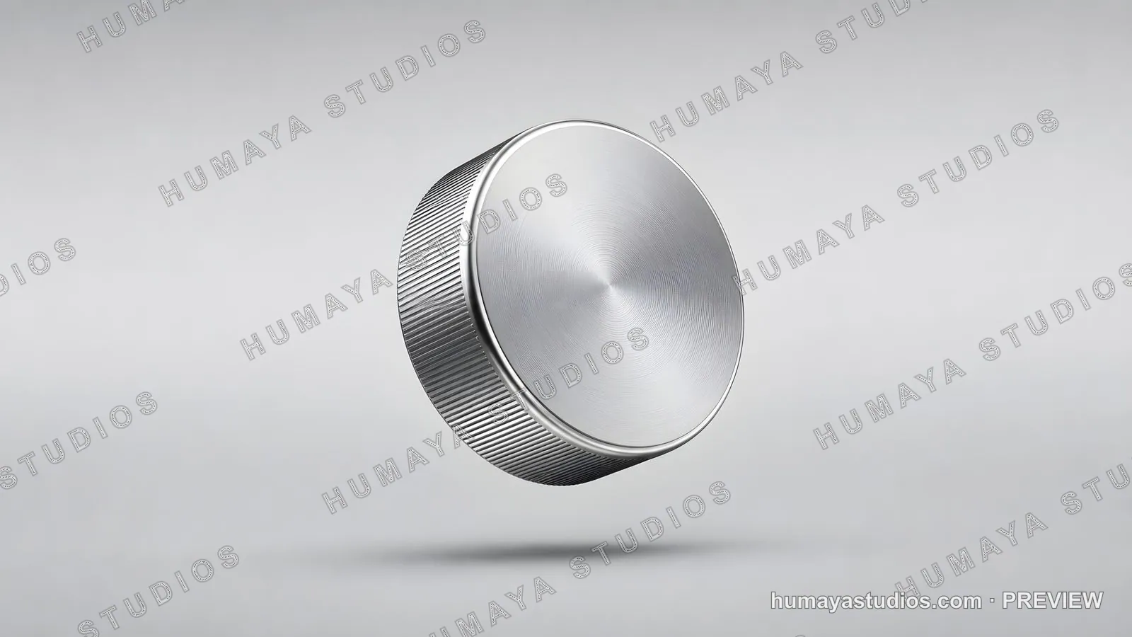 Metallic Volume Knob Isolated on White Background