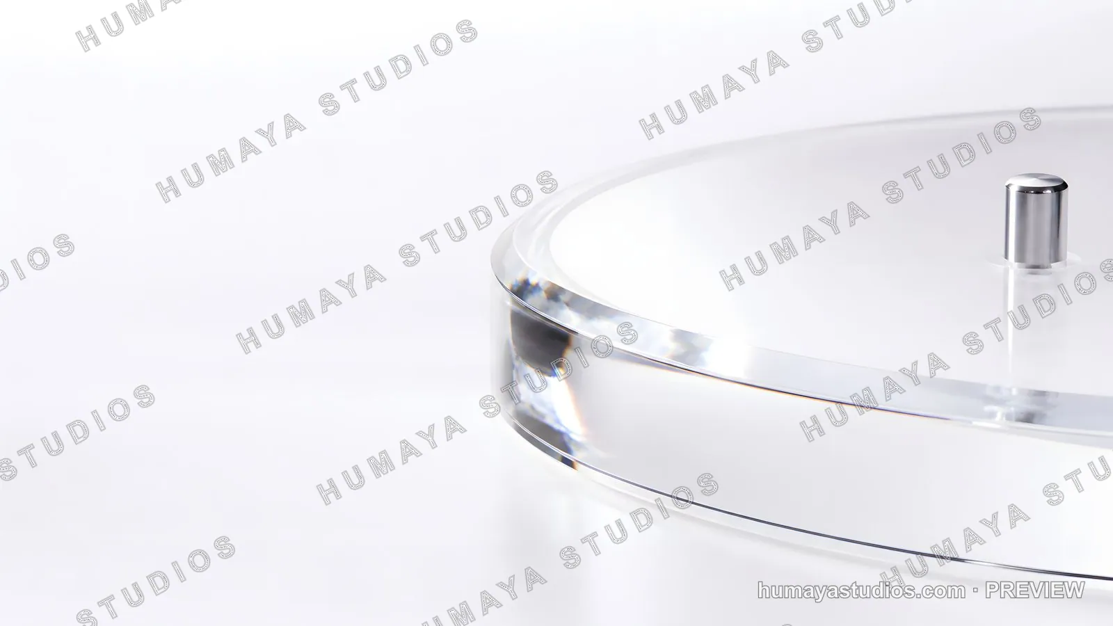 Transparent Acrylic Turntable Platter with Metal Spindle