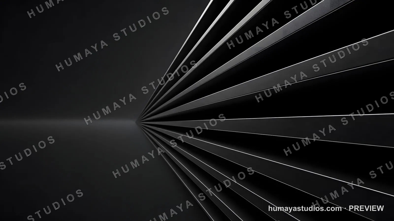 Minimalist Black Geometric Fan Structure Abstract Background