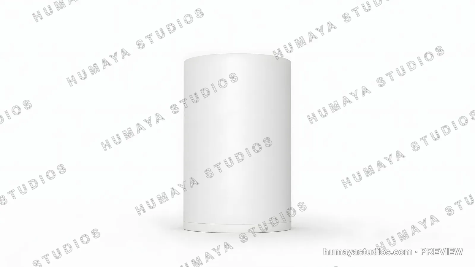 White Cylinder Container Mockup Isolated