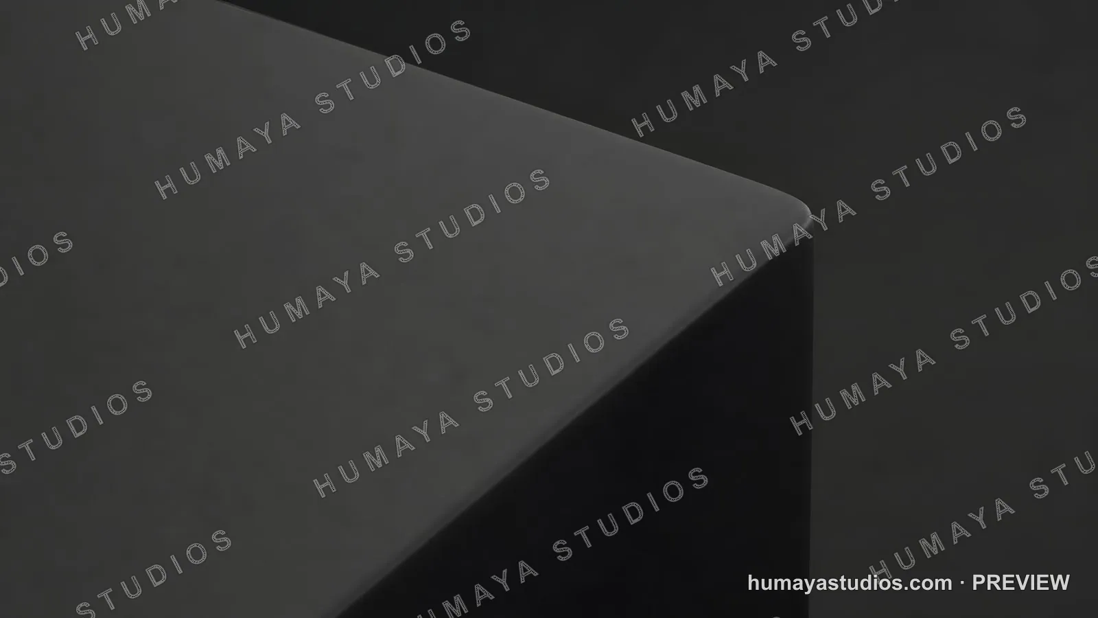 Matte Black Cube Corner Minimalist Geometric Abstract Background