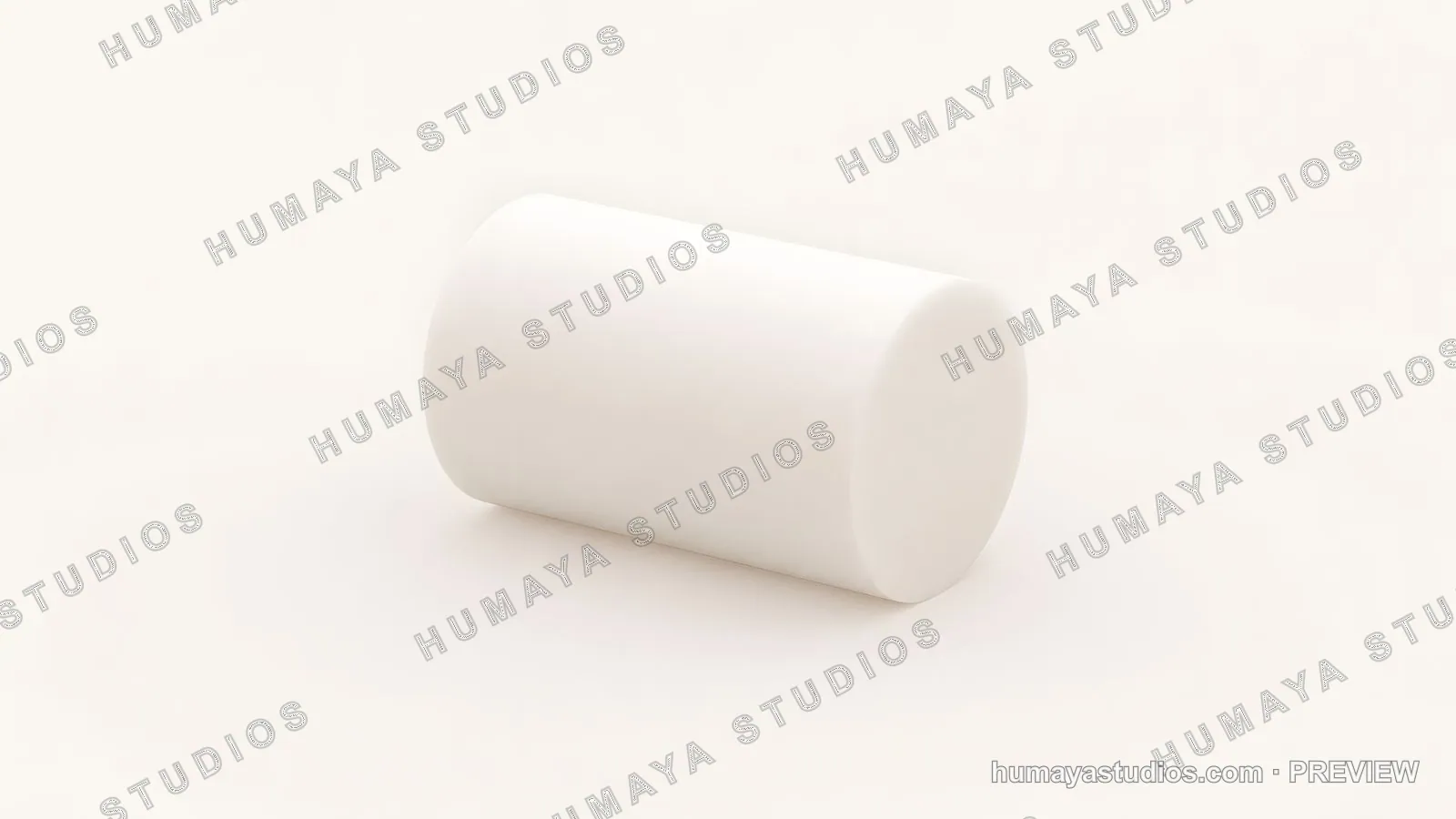 White cylinder on clean background studio shot minimalist design