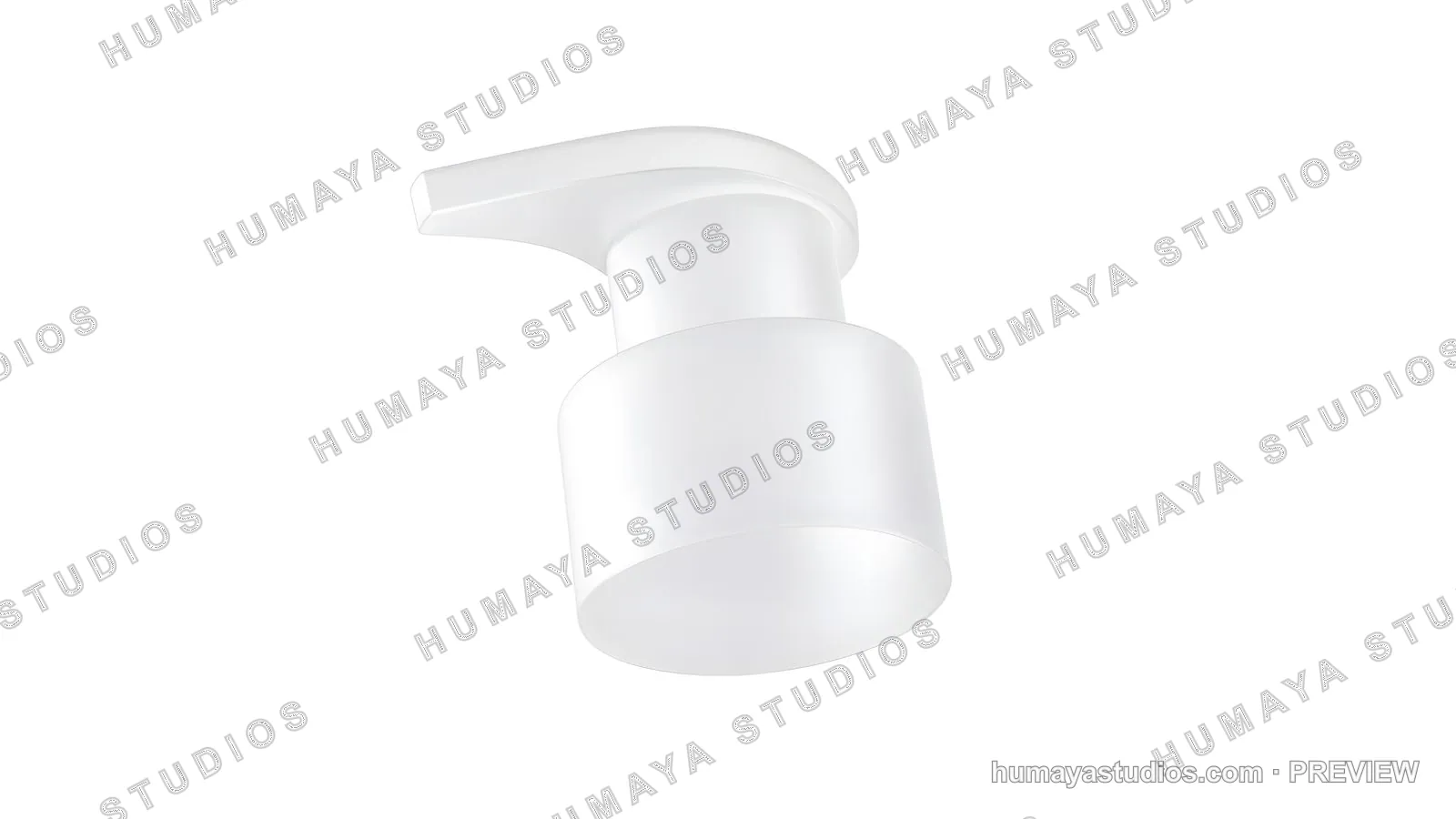 White Pump Dispenser Cap for Soap or Lotion Isolated
