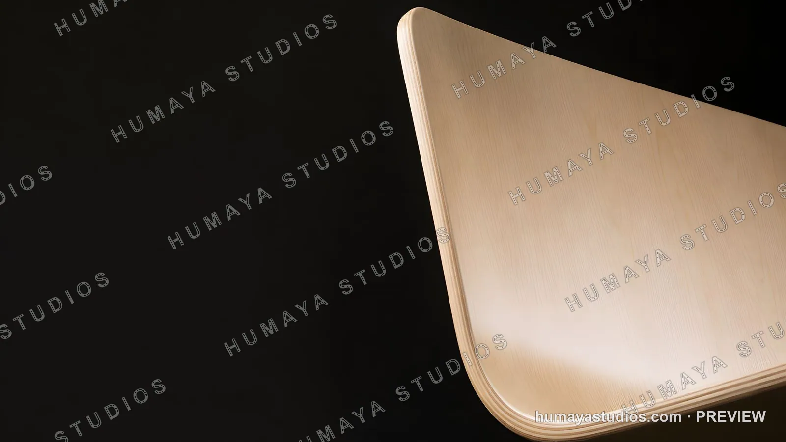 Modern wooden chair backrest curved plywood design