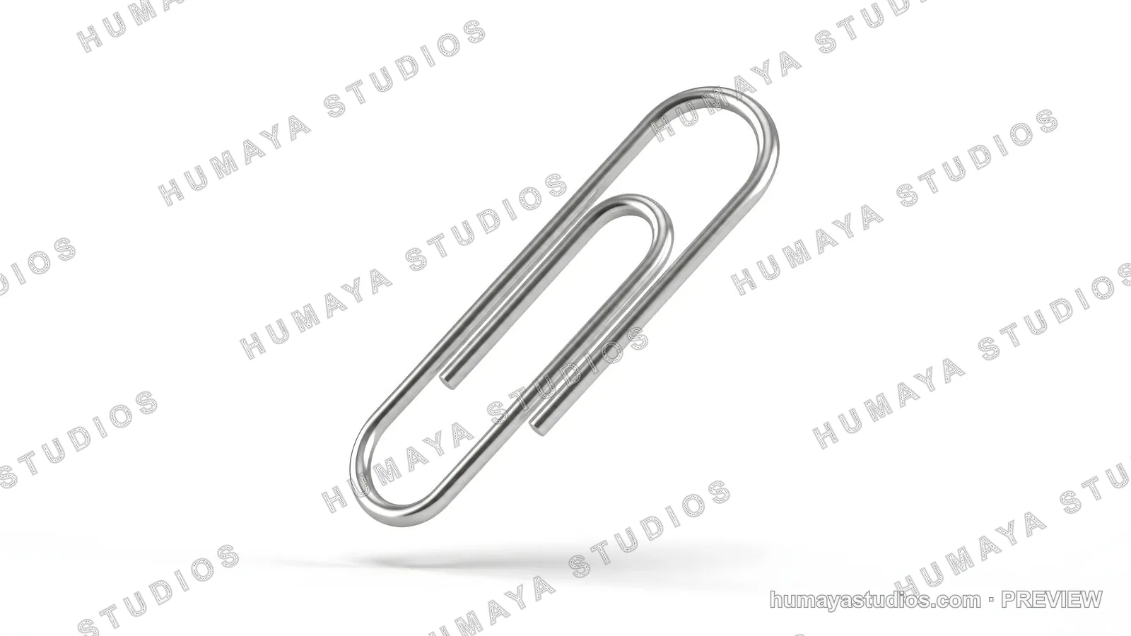 Metal Paper Clip Isolated on White Background