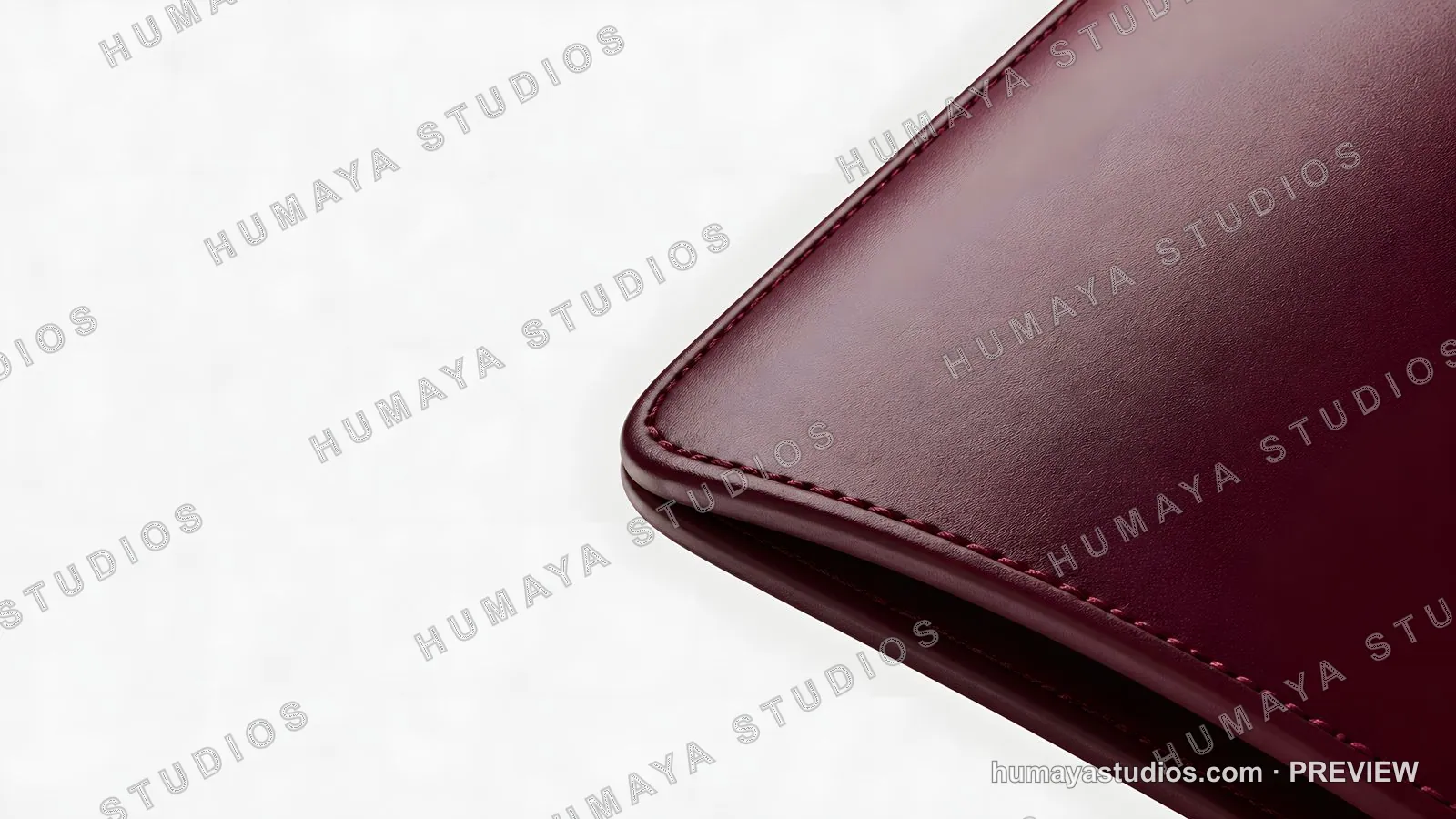 Burgundy Leather Planner Cover Close-up Background