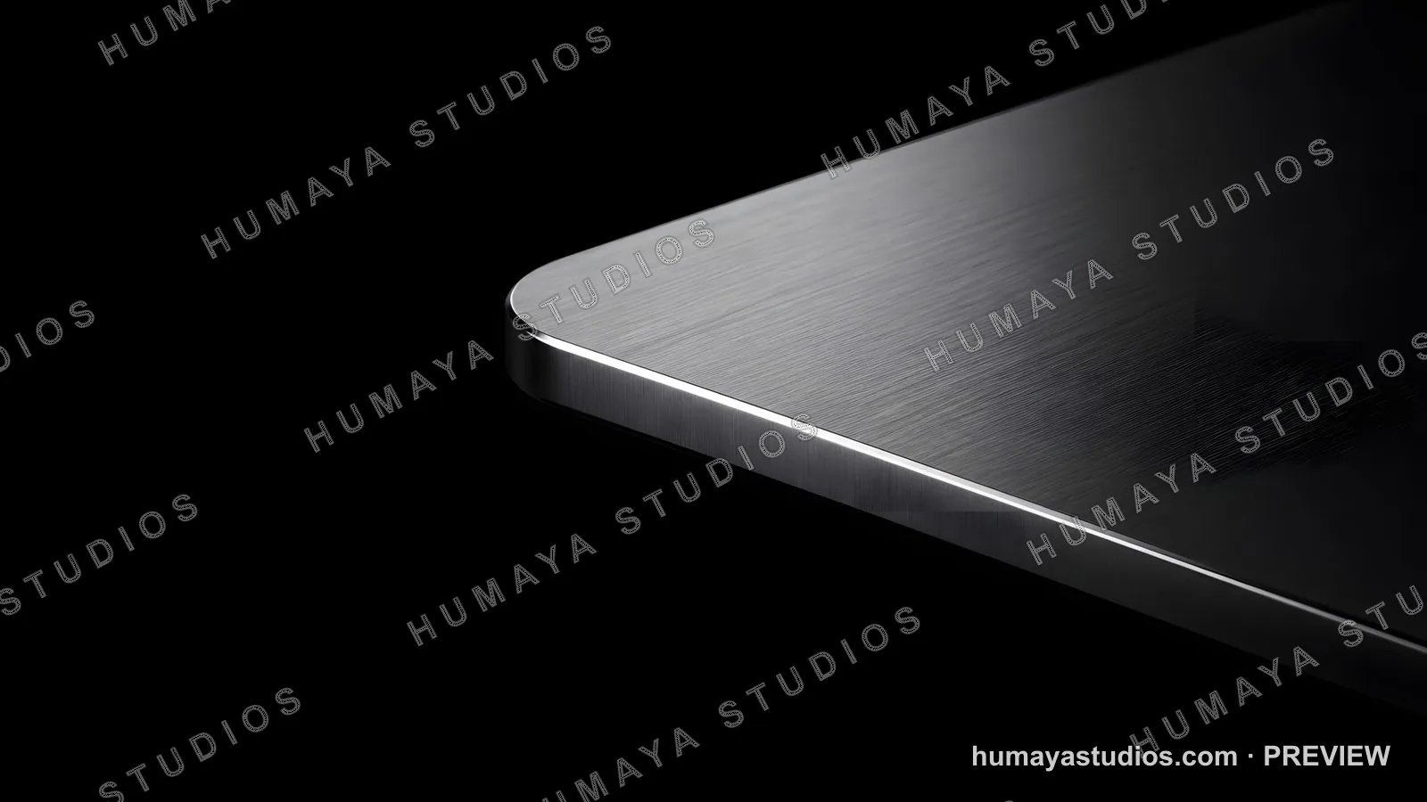 Brushed Metal Surface with Curved Corner