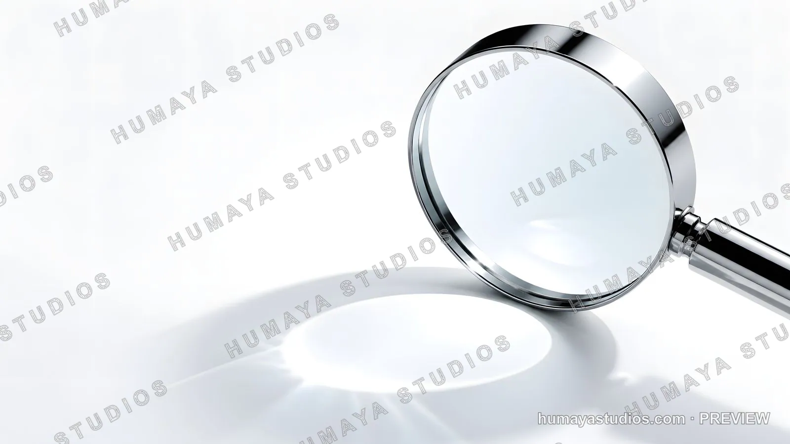 Magnifying Glass Revealing Bright Light on White Surface