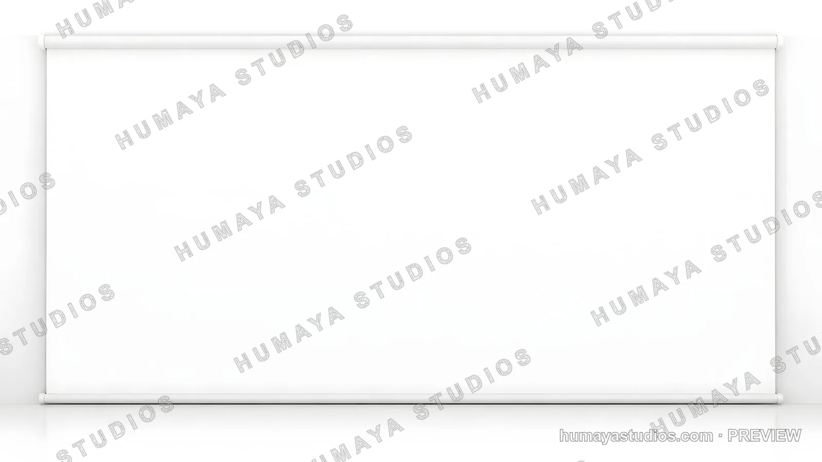 Blank projection screen mockup for presentation