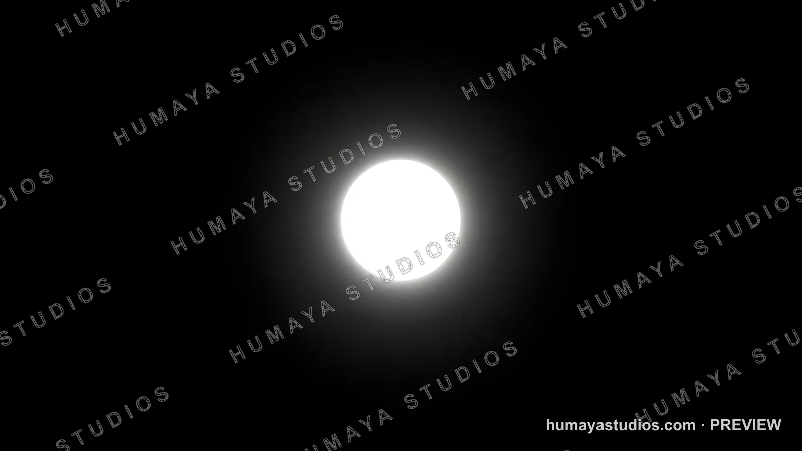 Bright white glowing circle against a dark black background