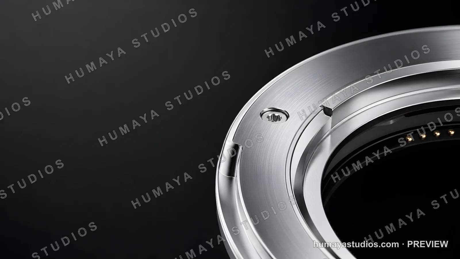 Macro Shot of Camera Lens Mount Bayonet Ring Detail