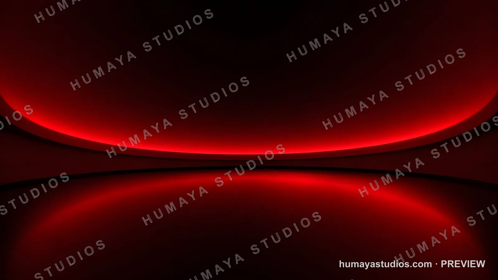 Futuristic Red Glowing Sci-Fi Corridor Minimalist Room