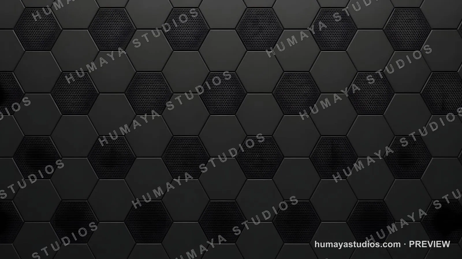 Dark Hexagon Pattern Texture with Metallic Perforated Mesh