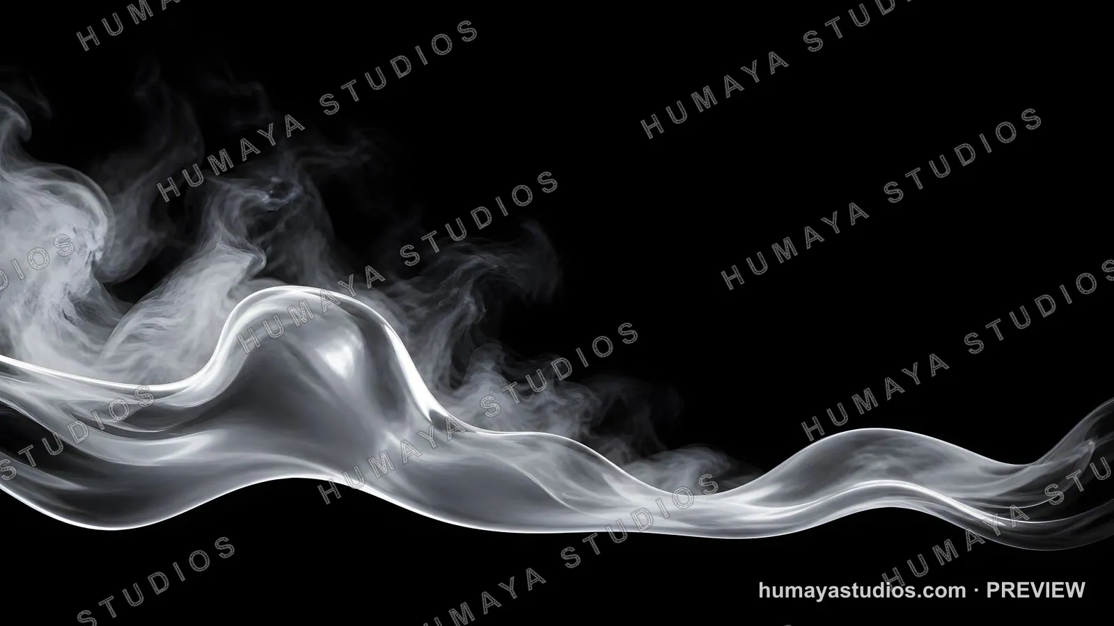 Abstract smoke wave on black background