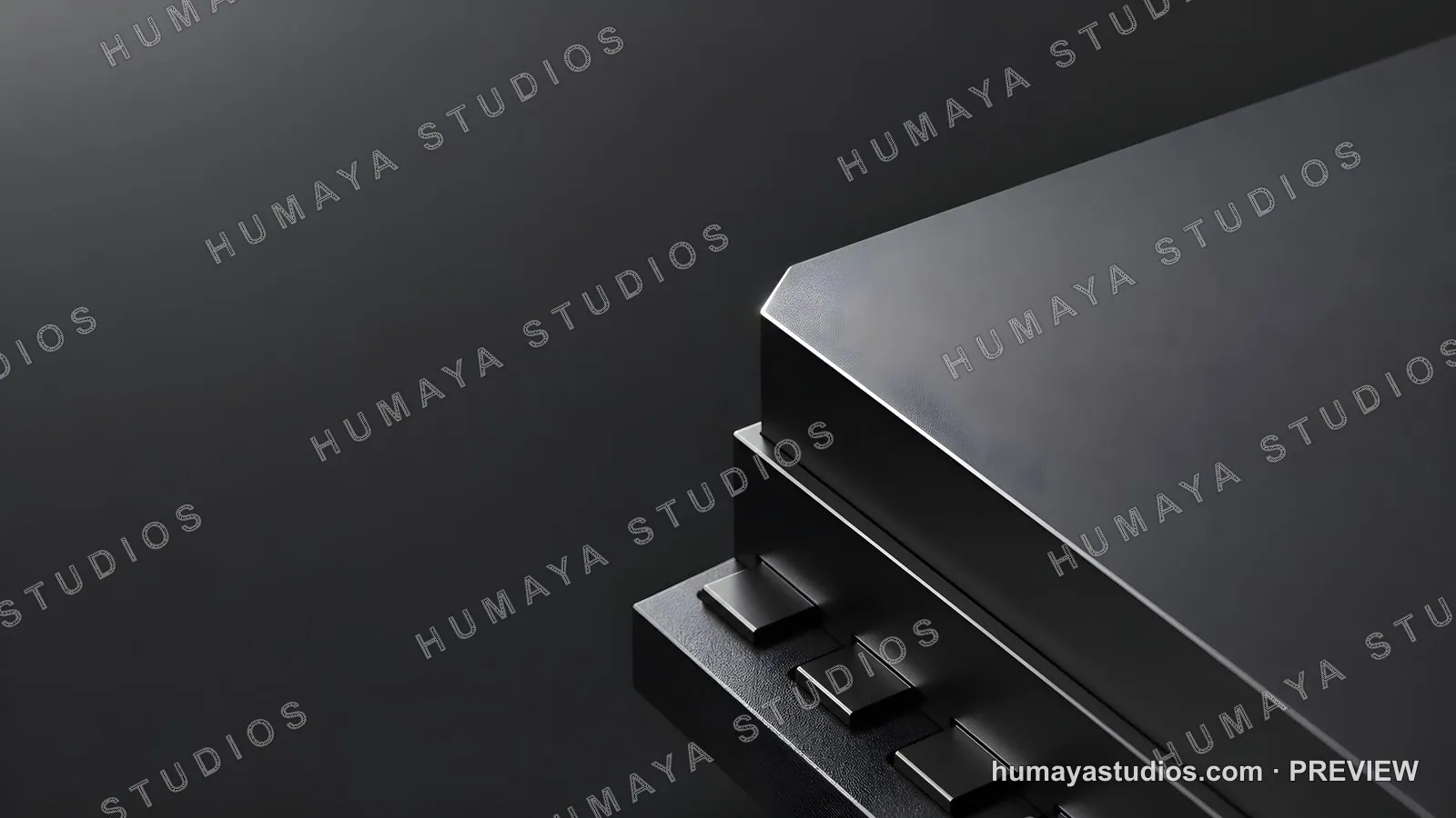 Modern Minimalist Electronic Device with Buttons on Dark Background