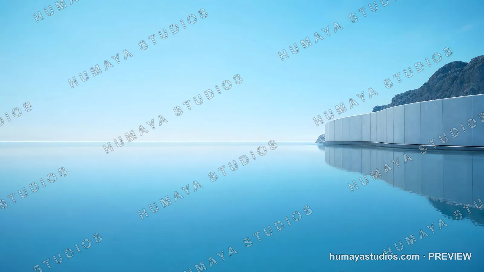 Minimalist Infinity Pool Overlooking Ocean Horizon