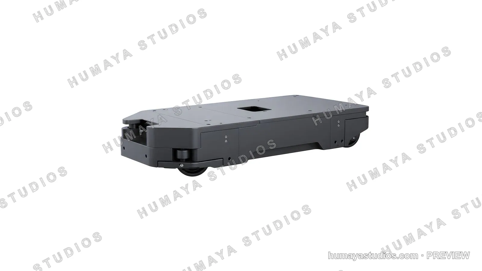 Autonomous Mobile Robot Chassis Isolated on White Background