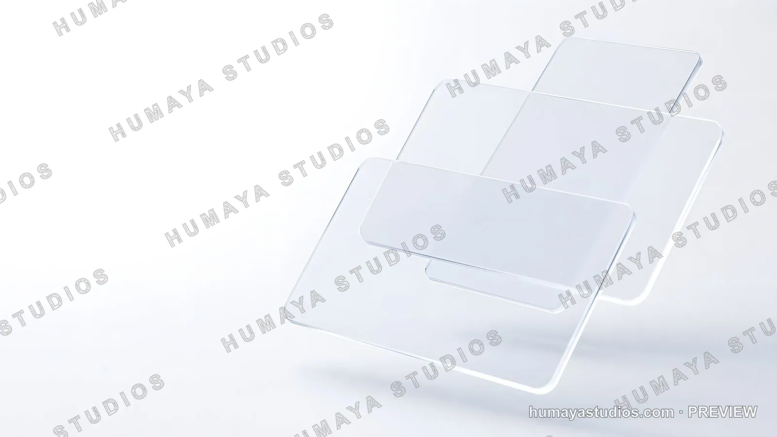Glassmorphism UI UIX design elements floating on white background