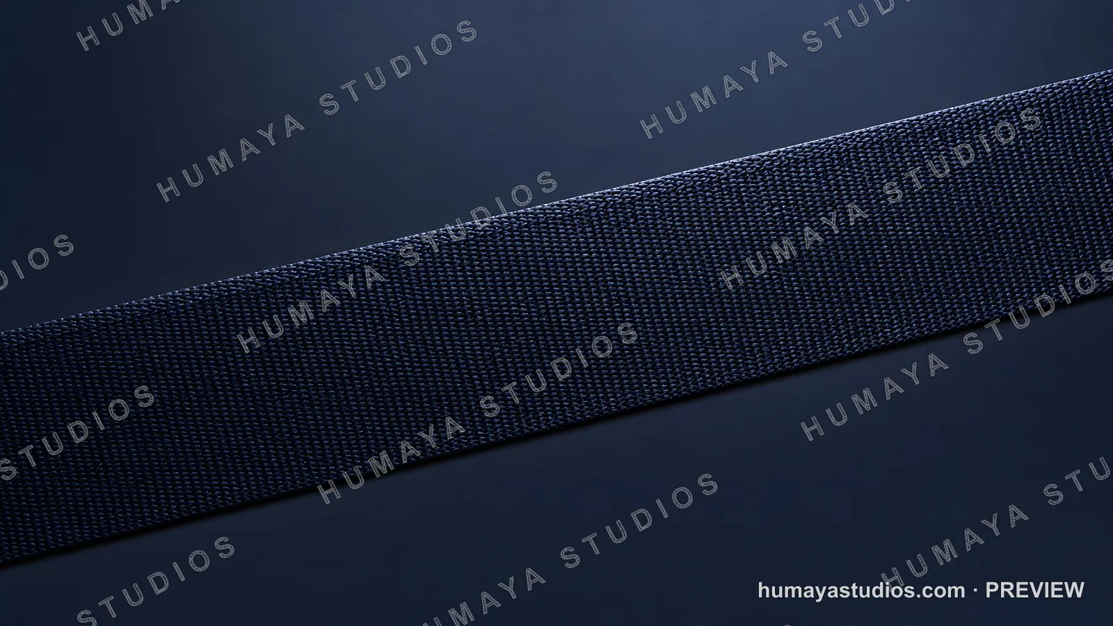 Dark Blue Nylon Webbing Strap Diagonal on Dark Background