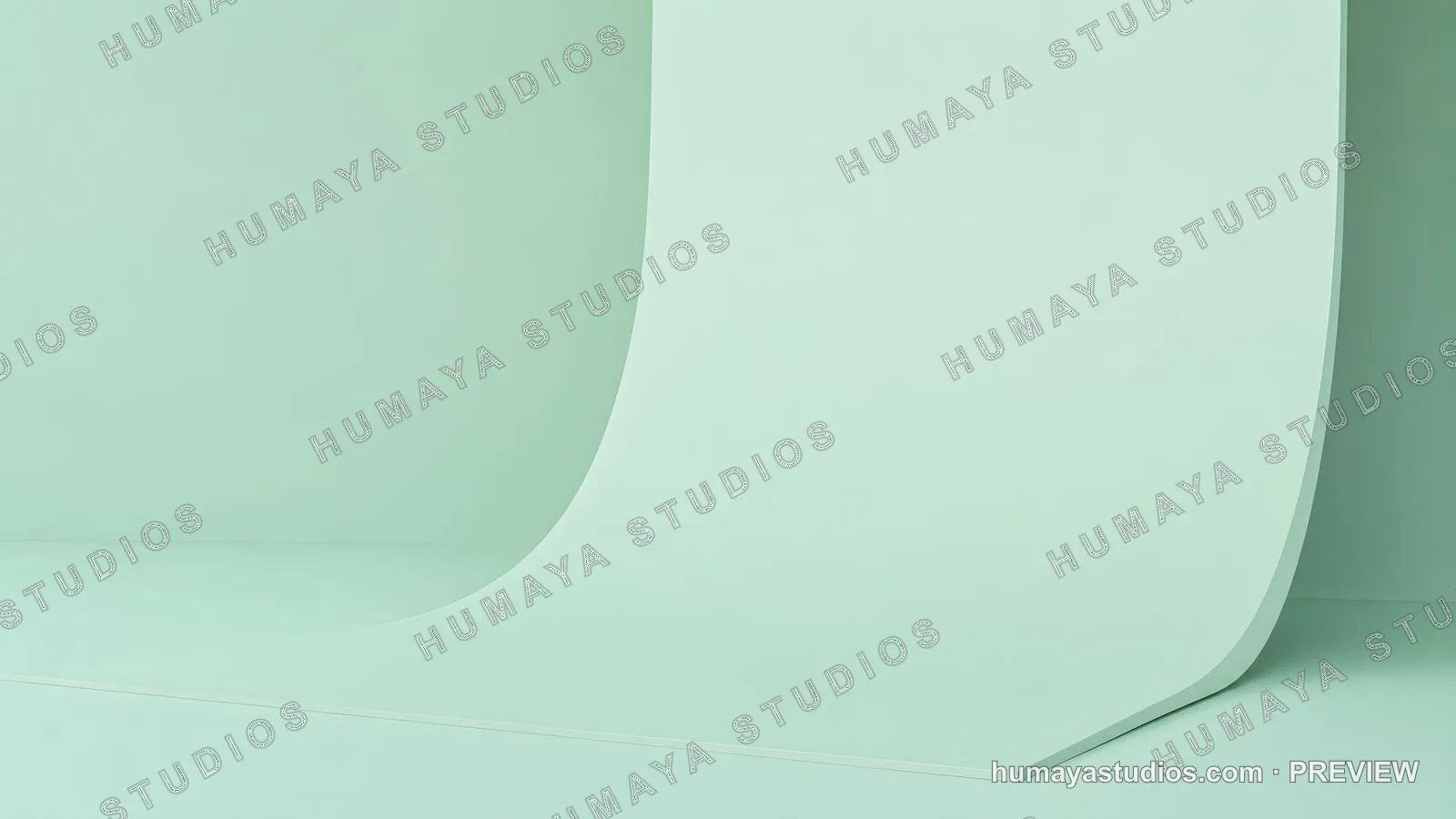 Minimalist Mint Green Studio Backdrop for Product Display