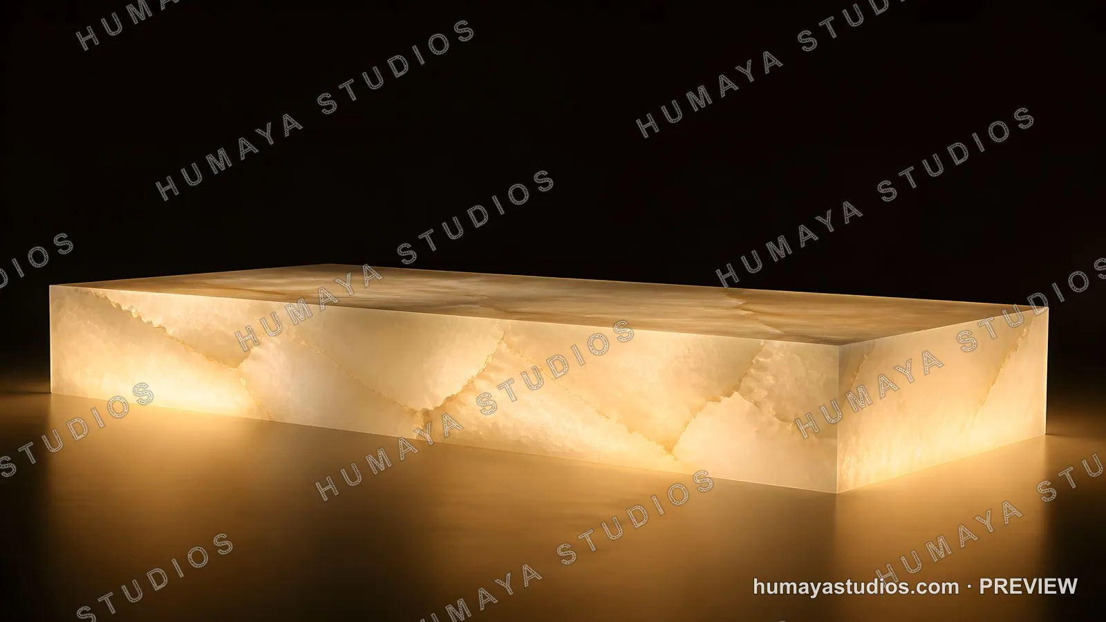 Illuminated Onyx Stone Display Platform