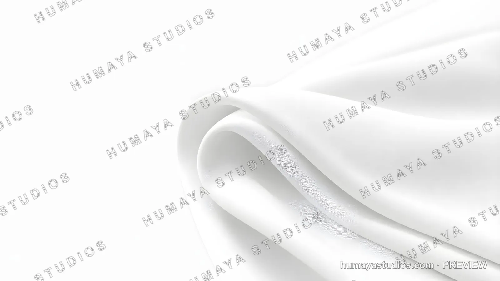 White satin silk fabric draping waves background
